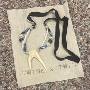 Twine & Twig Necklace with Antler Pendant